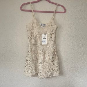 ZARA crotchet romper size M